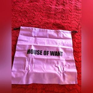 Original HOUSE OF WANT drawstring bag thick purple lilac